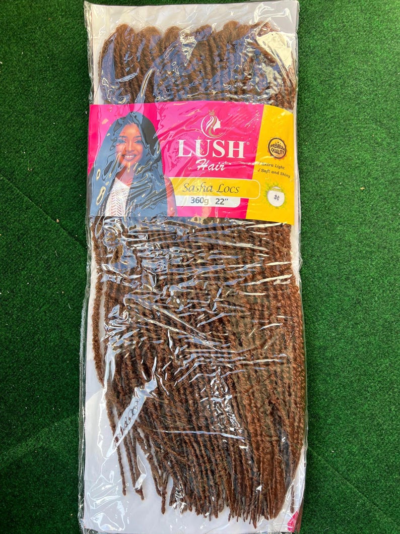 Lush Sasha Locs Hair Extension Crochet Braids 1 Pack 90 Strands 