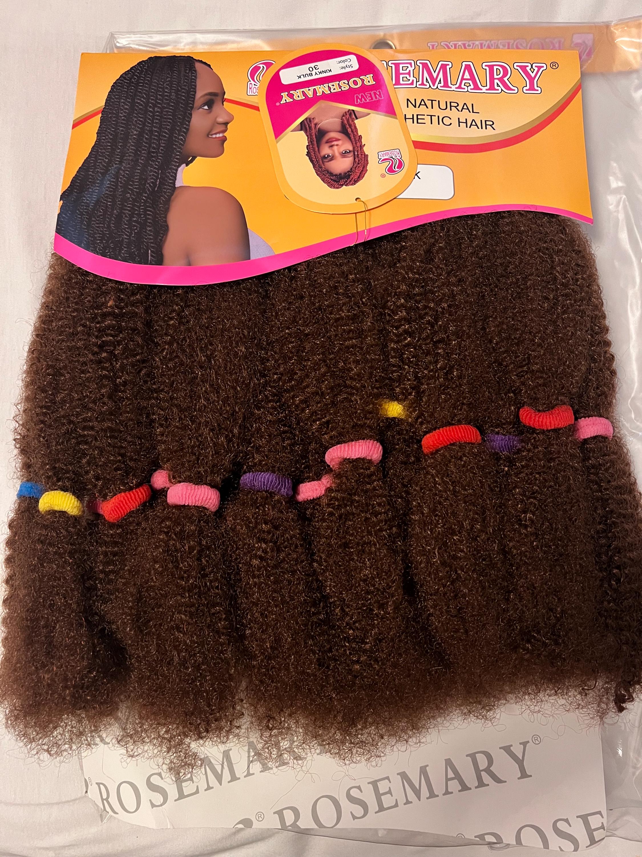Afro Kinky Bulk Synthetic Rosemary 100% Kanekalon Fiber Hair