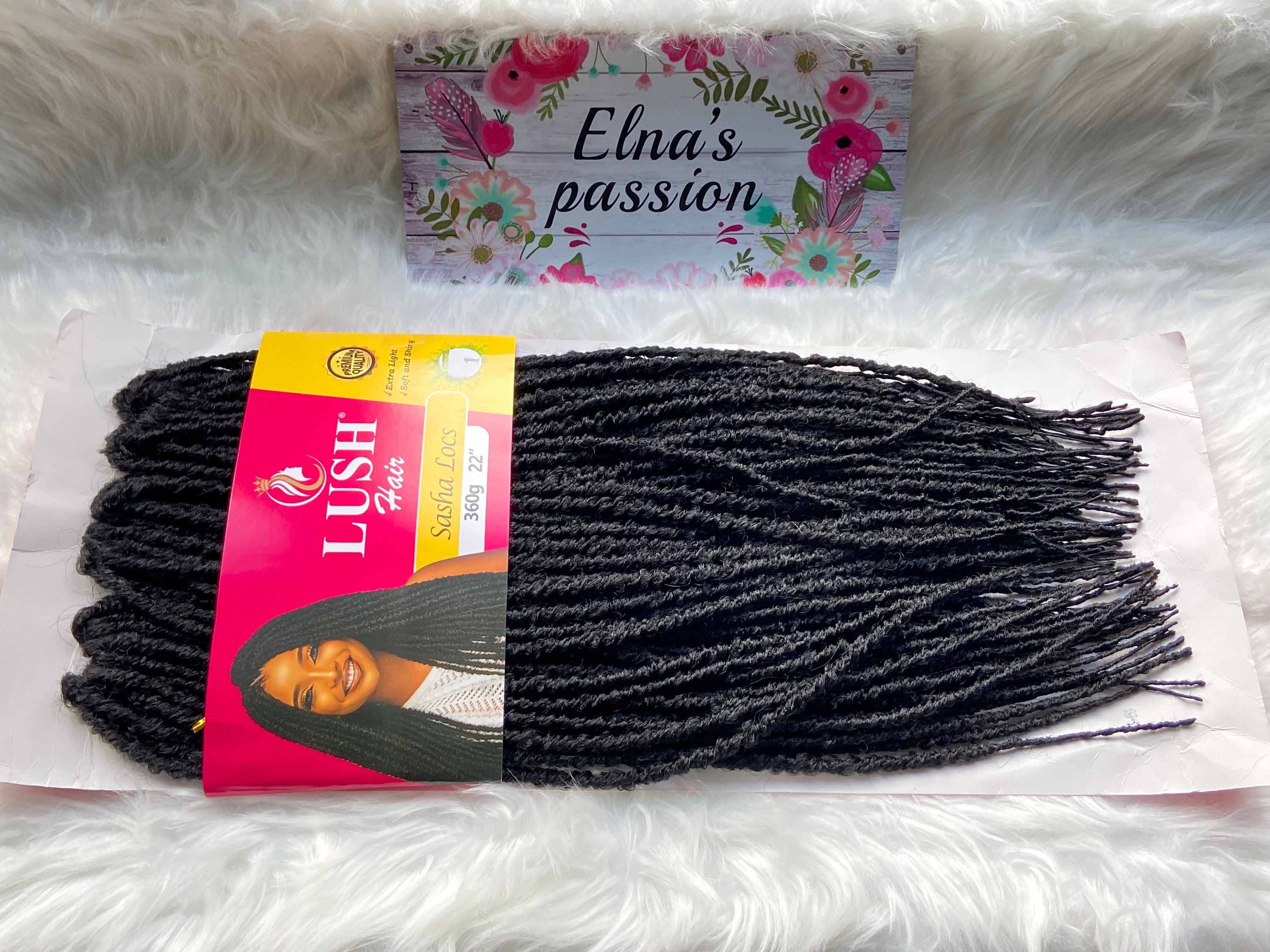 Lush Sasha Locs Hair Extension Crochet Braids 1 Pack 90 Strands 
