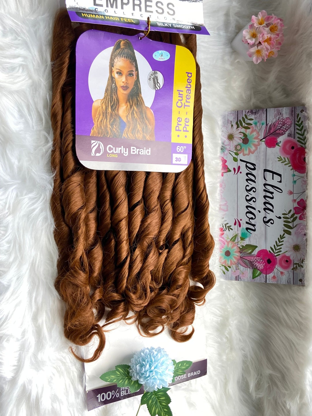 60 Darling Empress Curly Braid Prestretched Hair Extension, French