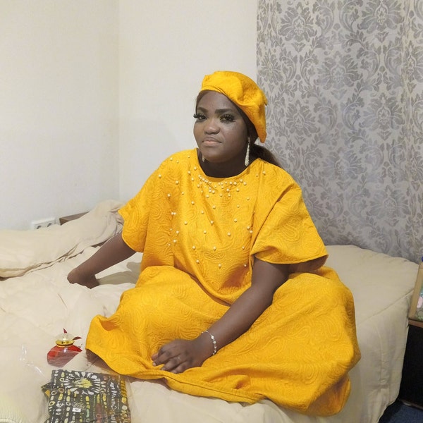 Adebimpe pearled kaftan| African women Party dress| Nigerian Boubou/bubu Wedding Guest dress | Plus size clothing|womenMaxi dress  gifts for