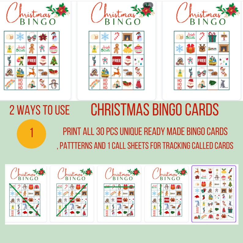 Editable Christmas Party Bingo Cards, Christmas Adult Family Games, Digital Christmas Bingo