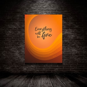 Affiche inspirante | Poster d&#39;affirmation positive | Art mural imprimable | Décoration murale moderne | Art digital dégradé | motivation