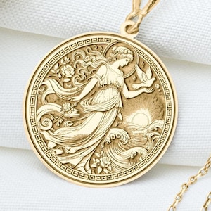 Aphrodite Pendant: Greek Goddess Necklace, Love Goddess Charm