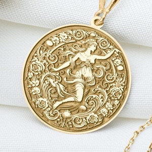 Aphrodite Necklace: Greek Goddess Pendant, Romantic Jewelry