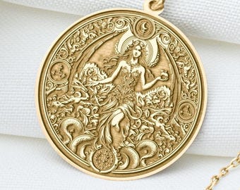 Lilith Pendant: Goddess Of Night Necklace, Feminine Power Charm