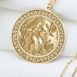 Morrigan Necklace | Celtic Goddess Pendant | Raven Symbol Jewelry | Handmade Morrigan Medallion | Irish Mythology Accessory | Mystique Charm