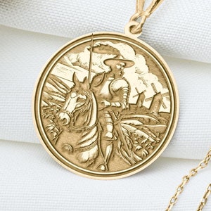 Don Quijote Necklace | Literary Jewelry | Cervantes Inspired Pendant | Don Quixote Charm | Book Lover Gift | Don Quixote Accessory