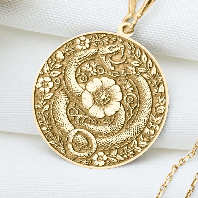 •SUEÑO• amethyst + ouroboros + mixed metal necklace (18