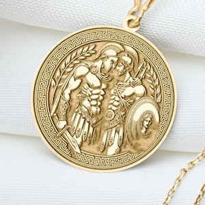 Patroclus and Achilles Pendant Necklace