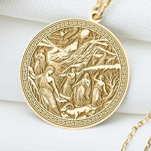 Oreads Pendant: Greek Mountain Nymph Necklace, Sacred Earth Charm