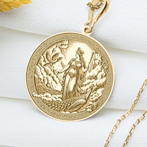 Hera Necklace: Greek Goddess Pendant, Queen of Gods Charm