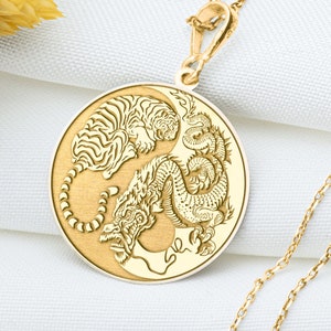 14k Solid Gold Yin Yang Charm Necklace, Yin Yang Silver Pendant, Rose Gold Yin and Yang Necklace, Yin & Yang Necklace, Zen Jewelry