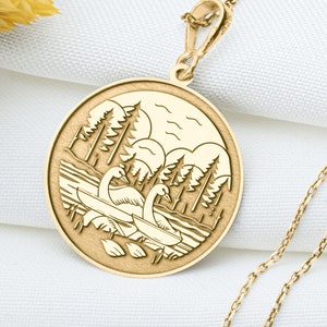 14k Solid Gold Duck Charm Necklace, Duck Silver Pendant, Rose Gold Duck Necklace, Bird Jewelry, Duck Lovers, Meaningful Gift, Gift For Her