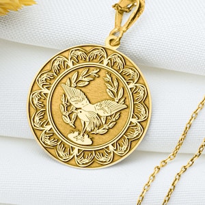 14k Solid Gold Crow Charm Necklace, Crow Silver Pendant, Rose Gold Crow Necklace, Raven Charm Necklace, Celtic Symbolism Jewelry