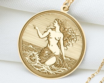 Venus-hanger: ketting Romeinse godin van de liefde, oceaanbedel, Aphrodite Soul-amulet