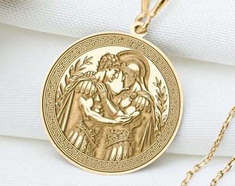 Achilles and Patroclus Pendant – Greek Myth Charm | Tragic Hero Amulet of Love & Honor | Warrior Bond Necklace | Homeric Jewelry Gift