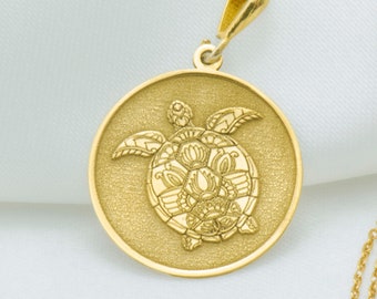 Sea Turtle Pendant: Spirit Animal Necklace, Ocean Wisdom Charm