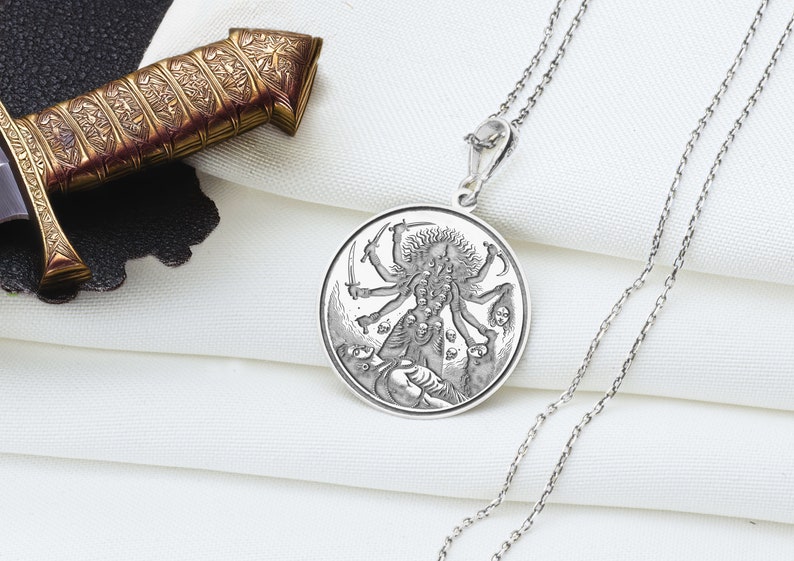 Kali Pendant – Fierce Feminine Power Amulet | Hindu Goddess Charm Necklace | Destruction & Rebirth Jewelry | Symbol of Liberation