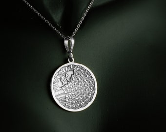 WEVENI Collana Con Ciondolo Pavone In Cristallo E Smalto, Gioiello Moda Per Donna E Bambina, Regalo Originale