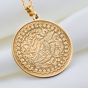 Phoenix Necklace – Symbol of Rebirth & Inner Strength Charm, Mythical Firebird Pendant, Eternal Flame Amulet, Spiritual Renewal Jewelry