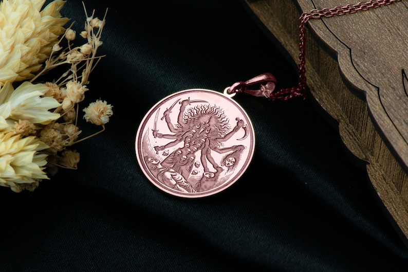 Kali Pendant – Fierce Feminine Power Amulet | Hindu Goddess Charm Necklace | Destruction & Rebirth Jewelry | Symbol of Liberation