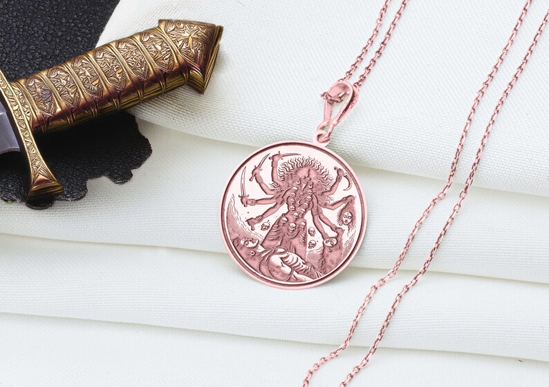 Kali Pendant – Fierce Feminine Power Amulet | Hindu Goddess Charm Necklace | Destruction & Rebirth Jewelry | Symbol of Liberation
