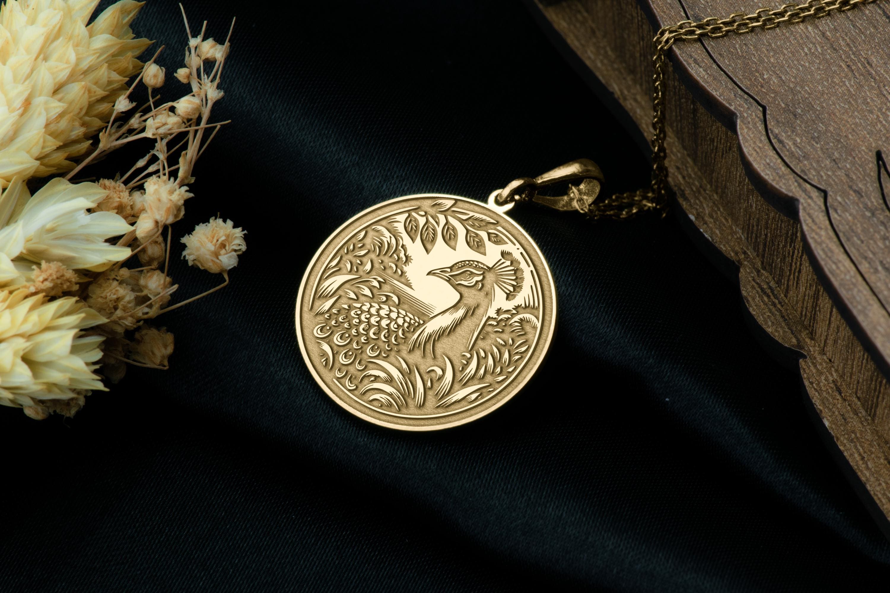 WEVENI Ciondolo A Forma Di Pavone In Smalto E Cristallo, Collana Donna E Ragazza, Gioiello Moda, Regalo Con Sacchetto Di Velluto - 2