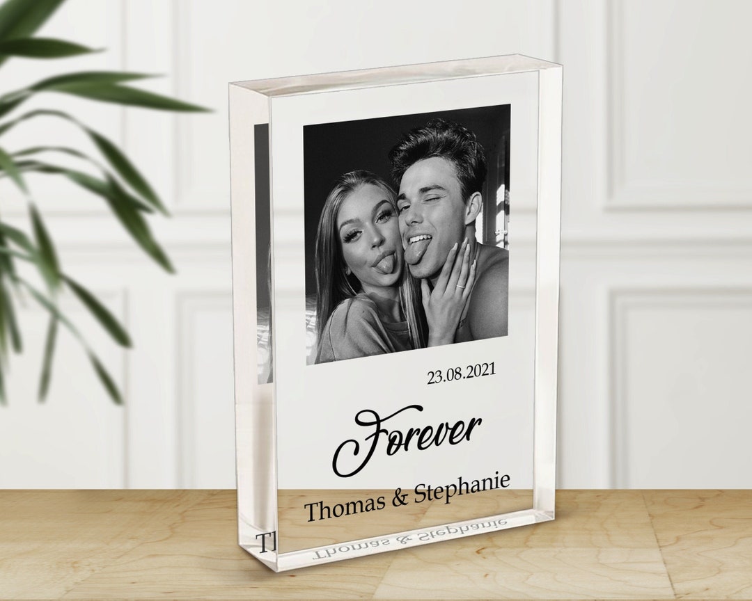 Personalized Engagement Photo Block, Engagement Picture Frame, Newly