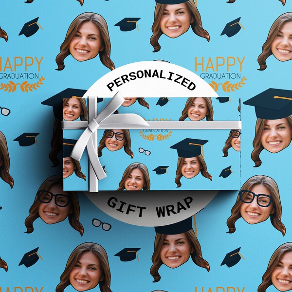 Personalized Photo Graduation Wrapping Paper - Etsy