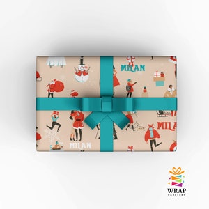 Personalisierte Weihnachtsgeschenkverpackung | Personalisiertes Geschenkpapier | Einzigartiges Geschenkpapier mit Name | Geschenkidee für Sie | Freundin Geschenk