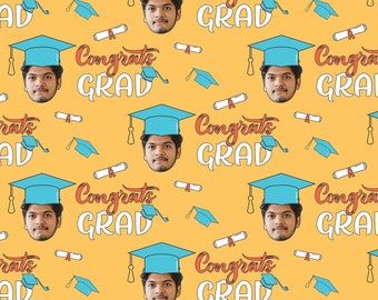 Personalisierte Abschlussfeier Foto Geschenkverpackung: Gelbes Thema College