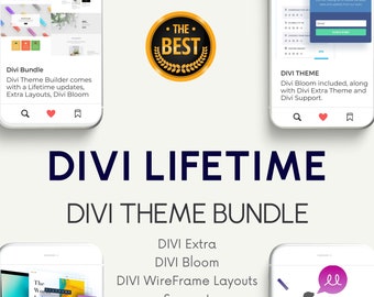 Ultimate Divi Theme Bundle: Divi Builder Lifetime Membership API Key, WordPress Website, Divi Child Templates, Extra Divi Framewire Layouts