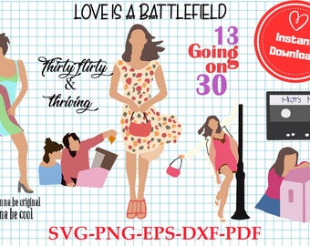 Bundle 13 Going on 30 svg png cricut