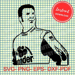 Ricky Bobby silhouette Talladega nights svg png cricut