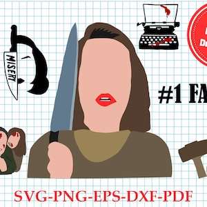 Bundle Misery film svg png skräckfilm Kathy Bates cricut