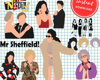 Bundle The nanny svg png Miss Fine cricut cutting