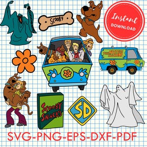 Bundle Mystery machine svg png Scrappy cricut cutting