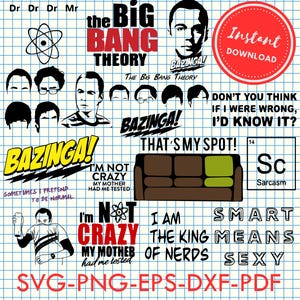 Bundle Big bang theory svg png Bazinga cricut