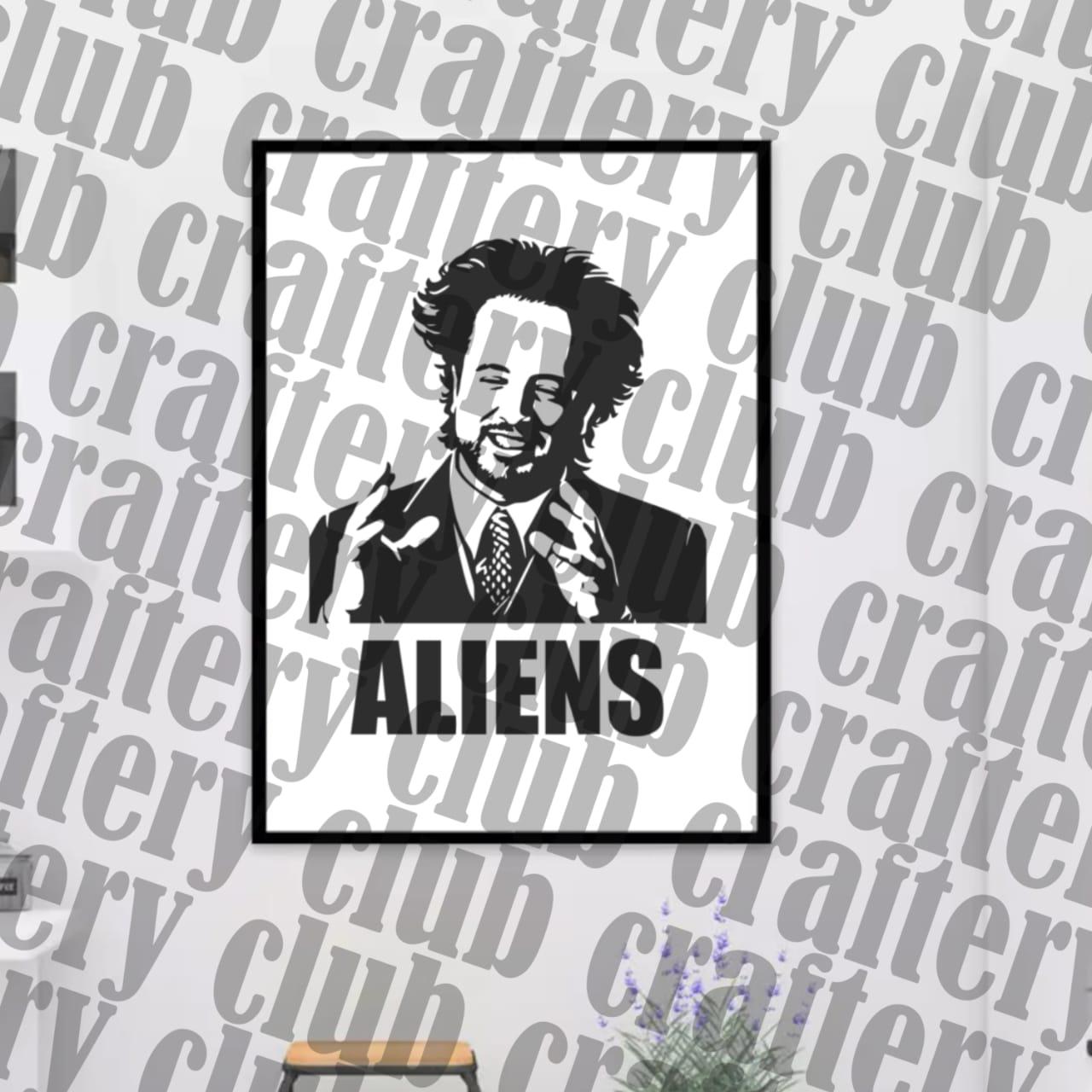 Aliens Meme Stencil Svg Png Aliens Meme Cricut Cutting - Etsy