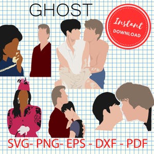 Bundle Ghost movie svg png romantic movie cricut cutting