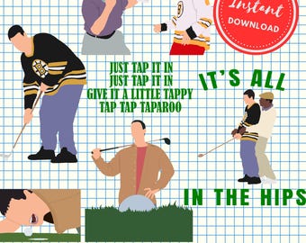 Bundle Happy gilmore svg png It&#39;s all in the hips cricut cutting