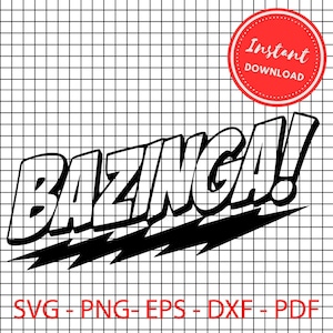 Bazinga svg png Sheldon clipart cricut files