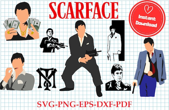 Bundle Scarface svg png Tony Montana cricut