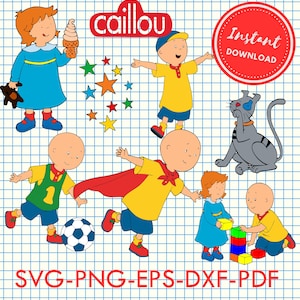 Bundle Caillou svg png Rosie cricut cutting