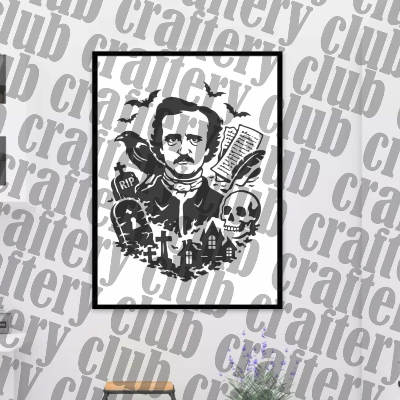 Edgar Allan Poe Svg Png Allan Poe Cut Cricut Cutting - Etsy