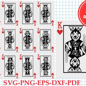 Bundle Dog Poker Card SVG Png chien poker clipart
