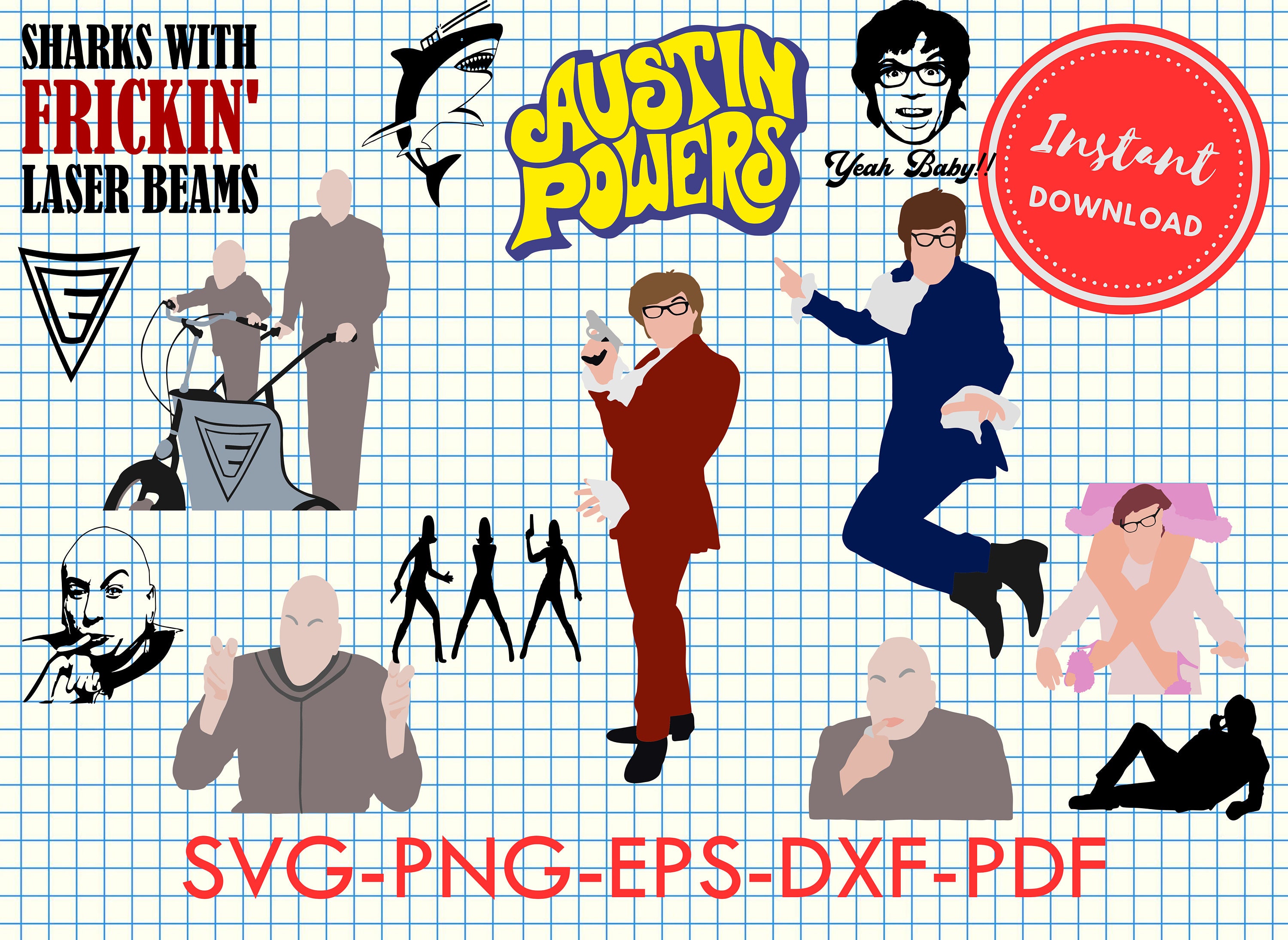Austin Powers Svg Png Dr Evil Cricut Cut Files - Etsy