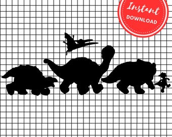 Silhueta de dinossauros em SVG e PNG, Little Foot para Cricut
