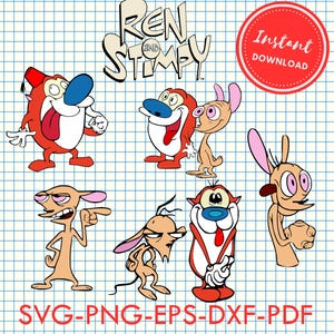 Bundle Ren and Stimpy svg png cricut cutting